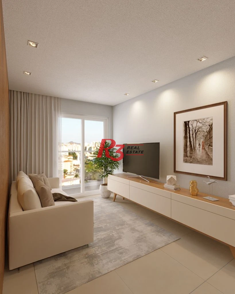 Apartamento com 2 dormitórios à venda, 67 m² por R$ 593608 - Macuco - Santos/SP