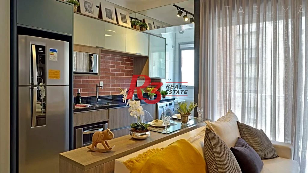 Apartamento com 1 dormitório para alugar, 46 m² por R$ 6.000,01/mês - Boqueirão - Santos/SP