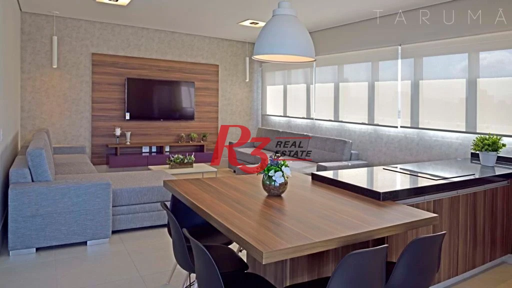 Apartamento com 1 dormitório para alugar, 46 m² por R$ 6.000,01/mês - Boqueirão - Santos/SP
