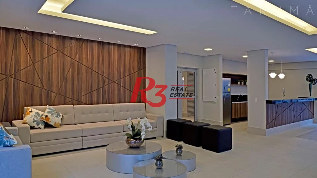 Apartamento com 1 dormitório para alugar, 46 m² por R$ 6.000,01/mês - Boqueirão - Santos/SP