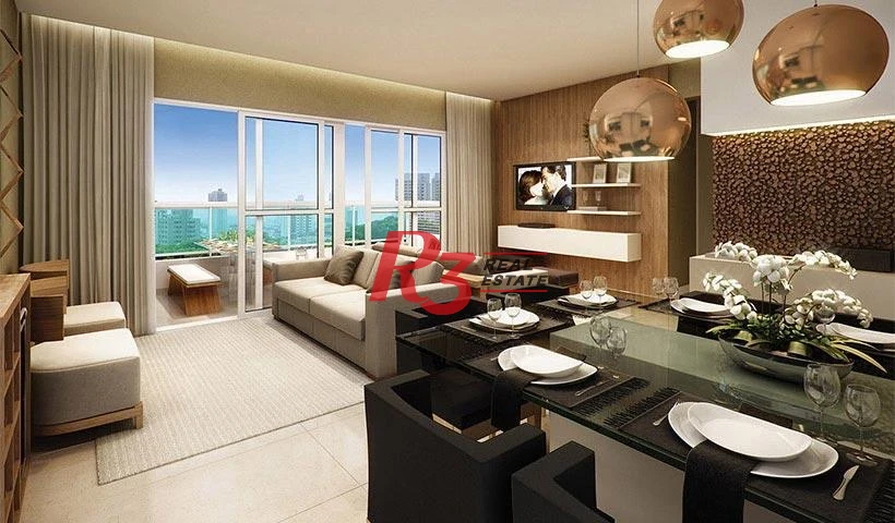 Apartamento com 2 dormitórios à venda, 63 m² por R$ 669.000,00 - Campo Grande - Santos/SP