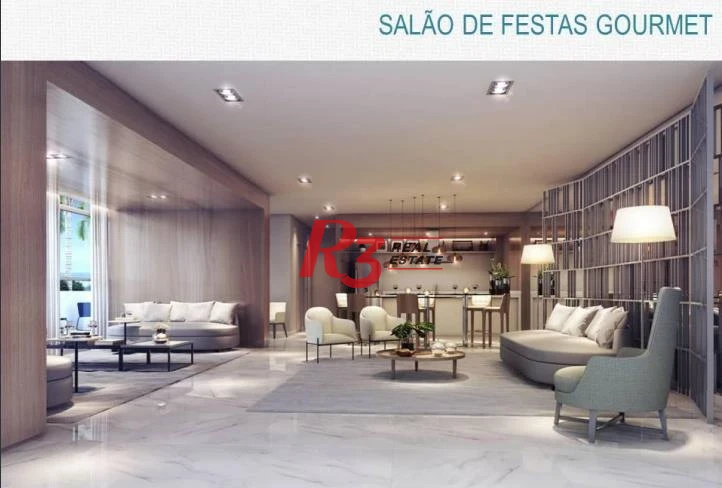 Apartamento com 3 dormitórios à venda, 143 m² por R$ 2.250.000,00 - Boqueirão - Santos/SP