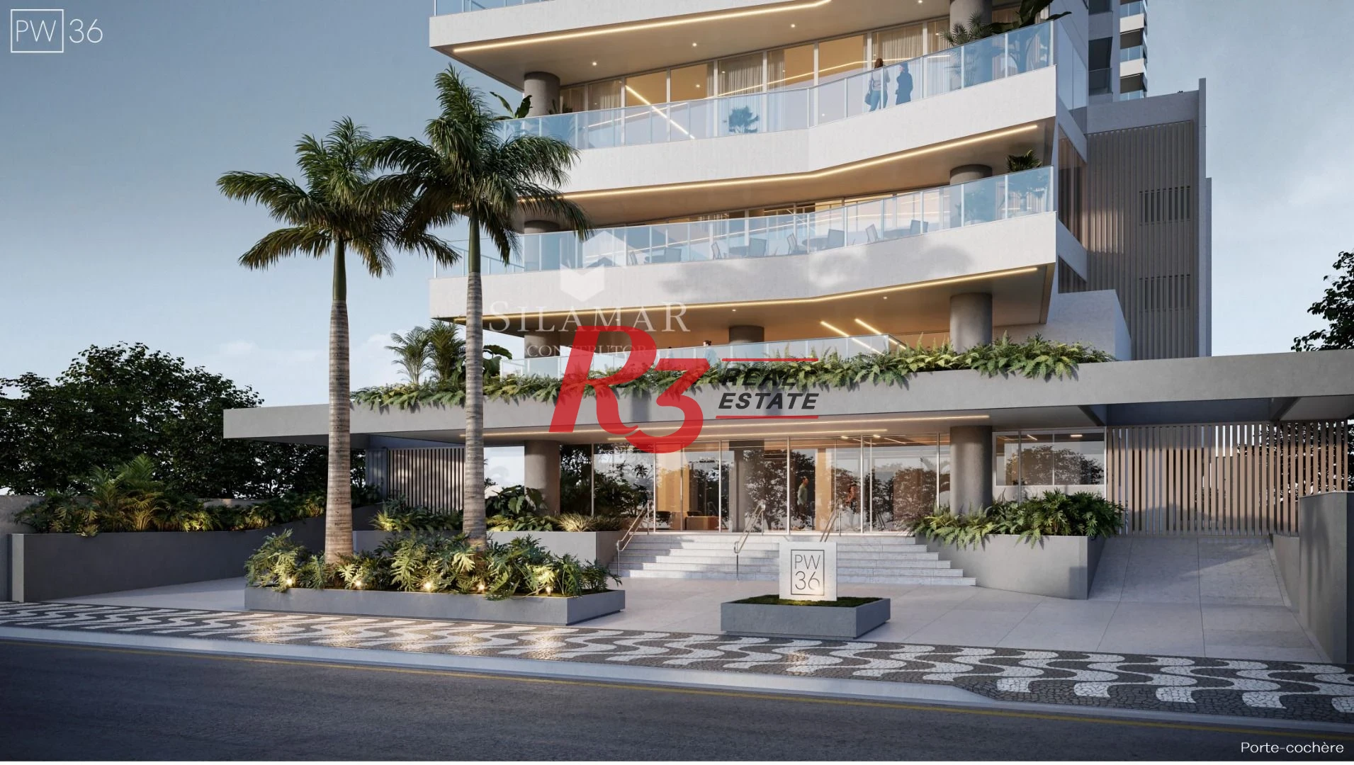 Apartamento com 3 suítes de frente para a praia no Gonzaga à venda, 224 m² por R$ 4.340.000  - Santos/SP
