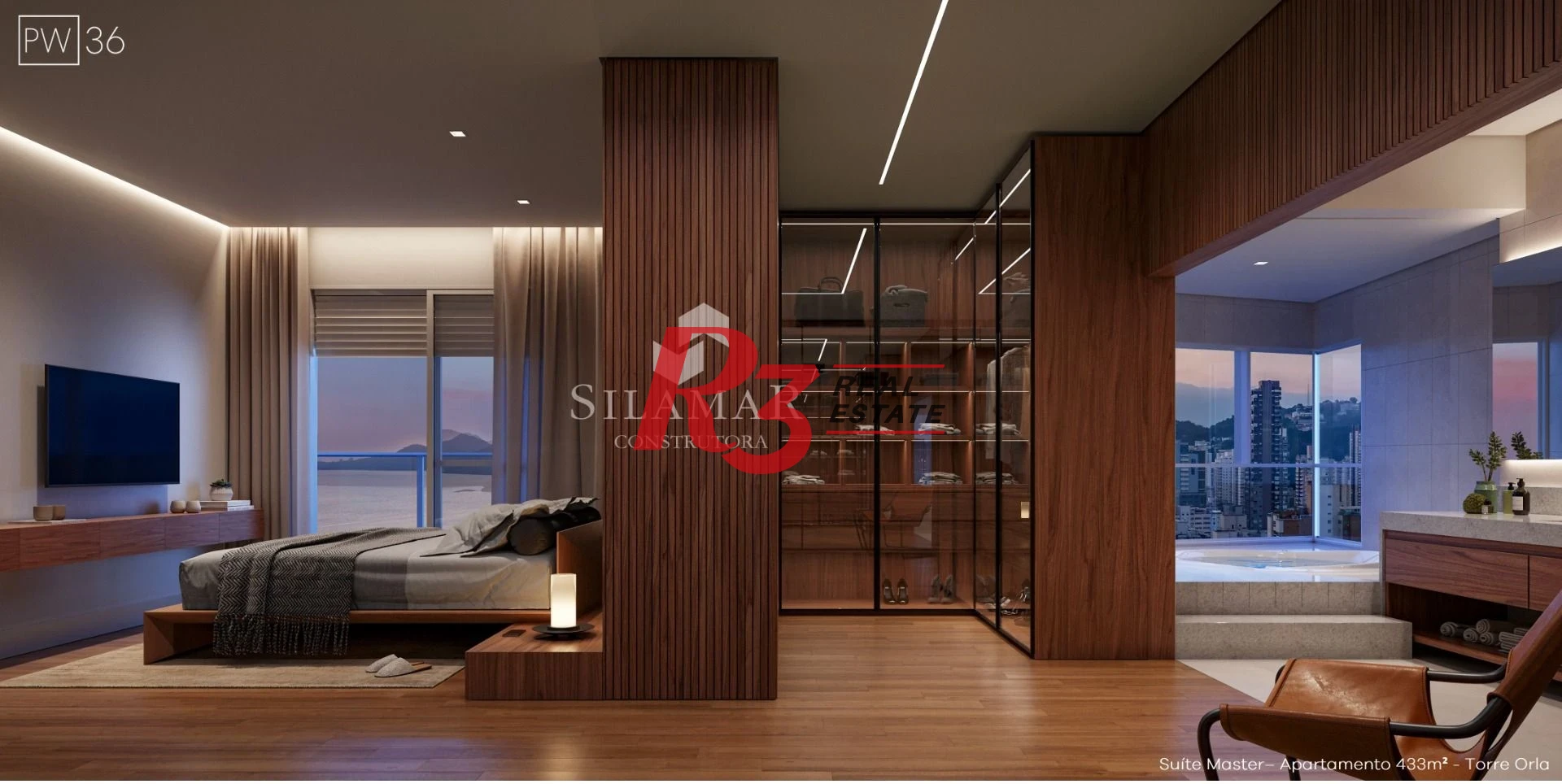 Apartamento com 3 suítes de frente para a praia no Gonzaga à venda, 224 m² por R$ 4.340.000  - Santos/SP