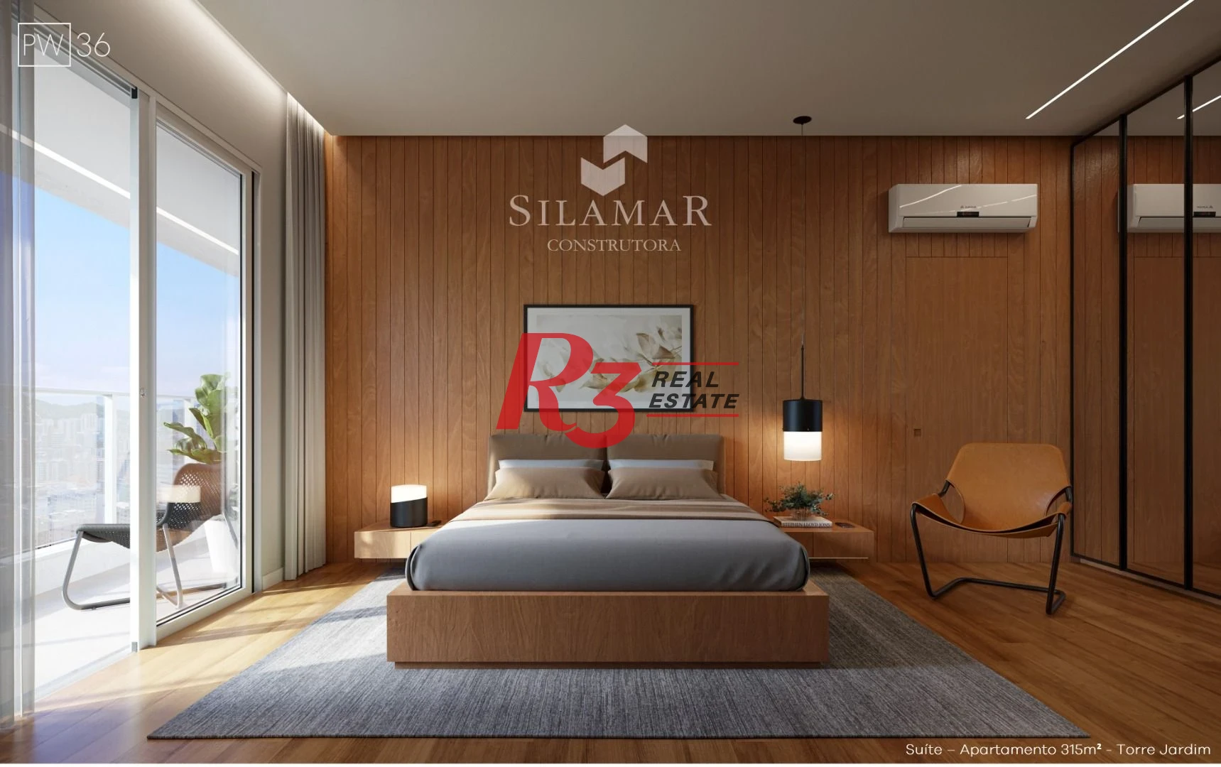 Apartamento com 3 suítes de frente para a praia no Gonzaga à venda, 224 m² por R$ 4.340.000  - Santos/SP