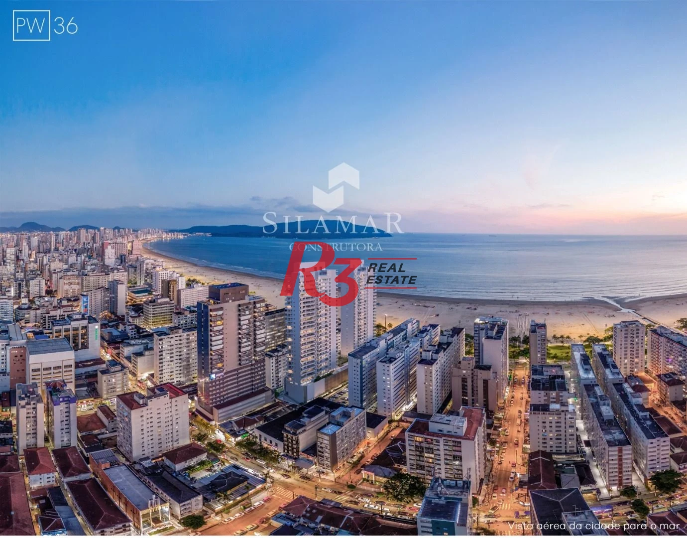 Apartamento com 3 suítes de frente para a praia no Gonzaga à venda, 224 m² por R$ 4.340.000  - Santos/SP