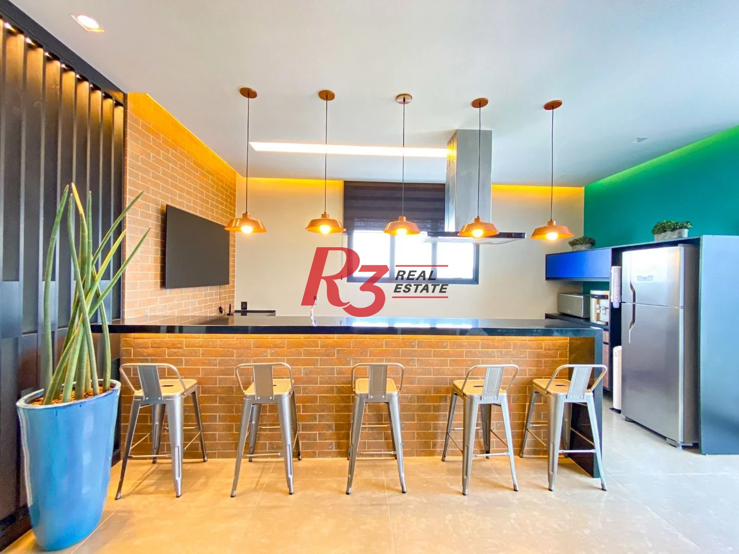 Apartamento com 1 dormitório para alugar, 54 m² por R$ 6.000,02/mês - Boqueirão - Santos/SP