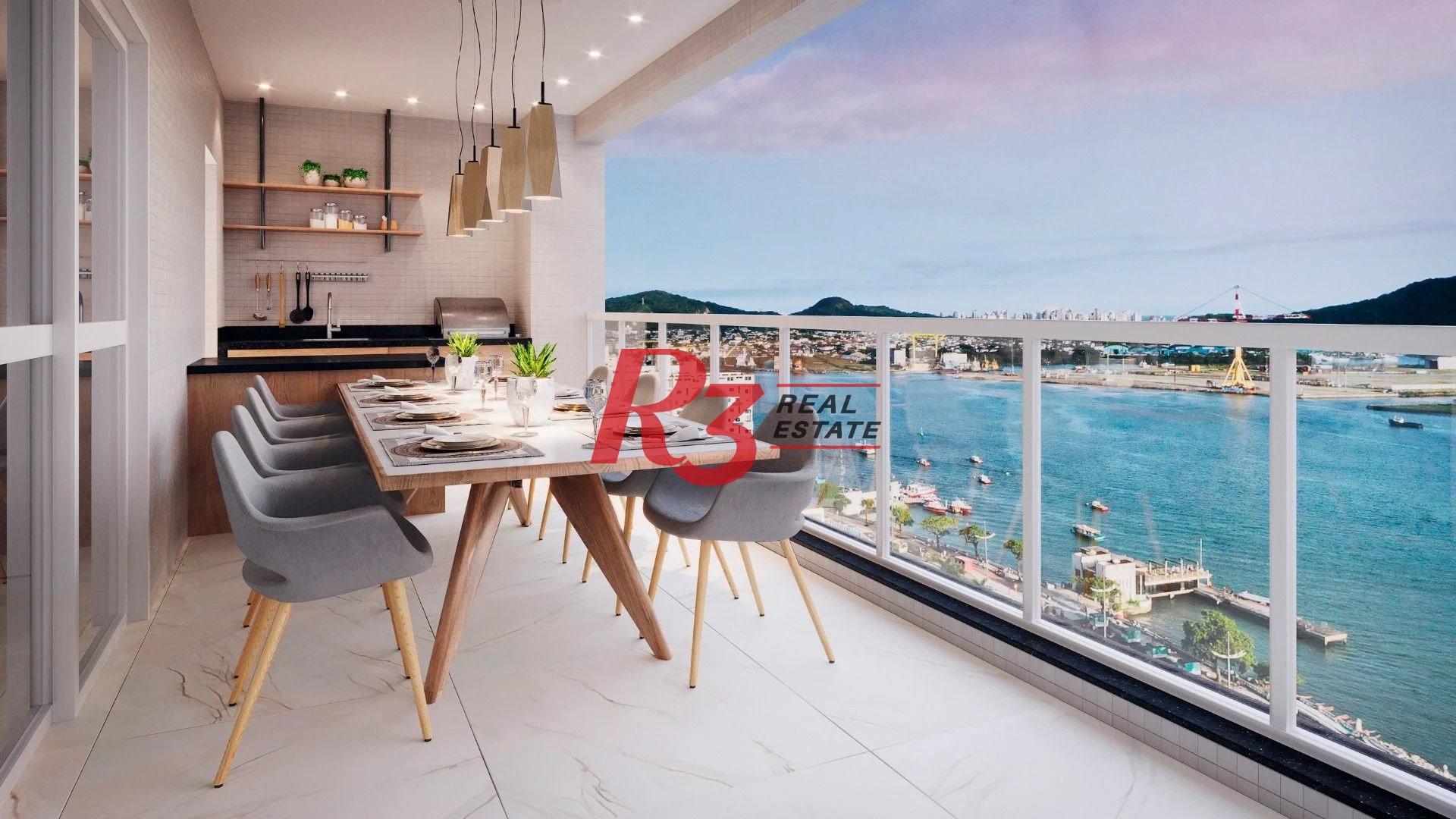 Apartamento com 3 dormitórios à venda, 227 m² por R$ 5.300.000,00 - Ponta da Praia - Santos/SP