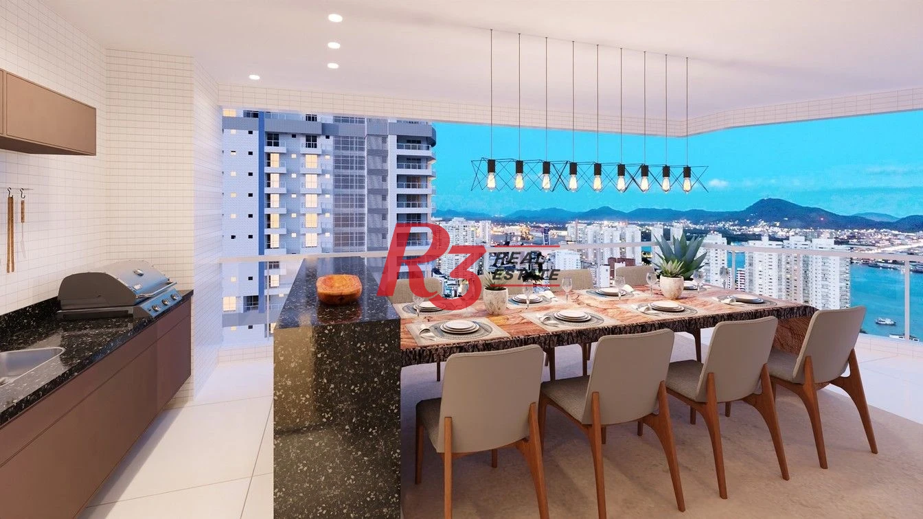 Apartamento com 3 dormitórios à venda, 227 m² por R$ 5.300.000,00 - Ponta da Praia - Santos/SP